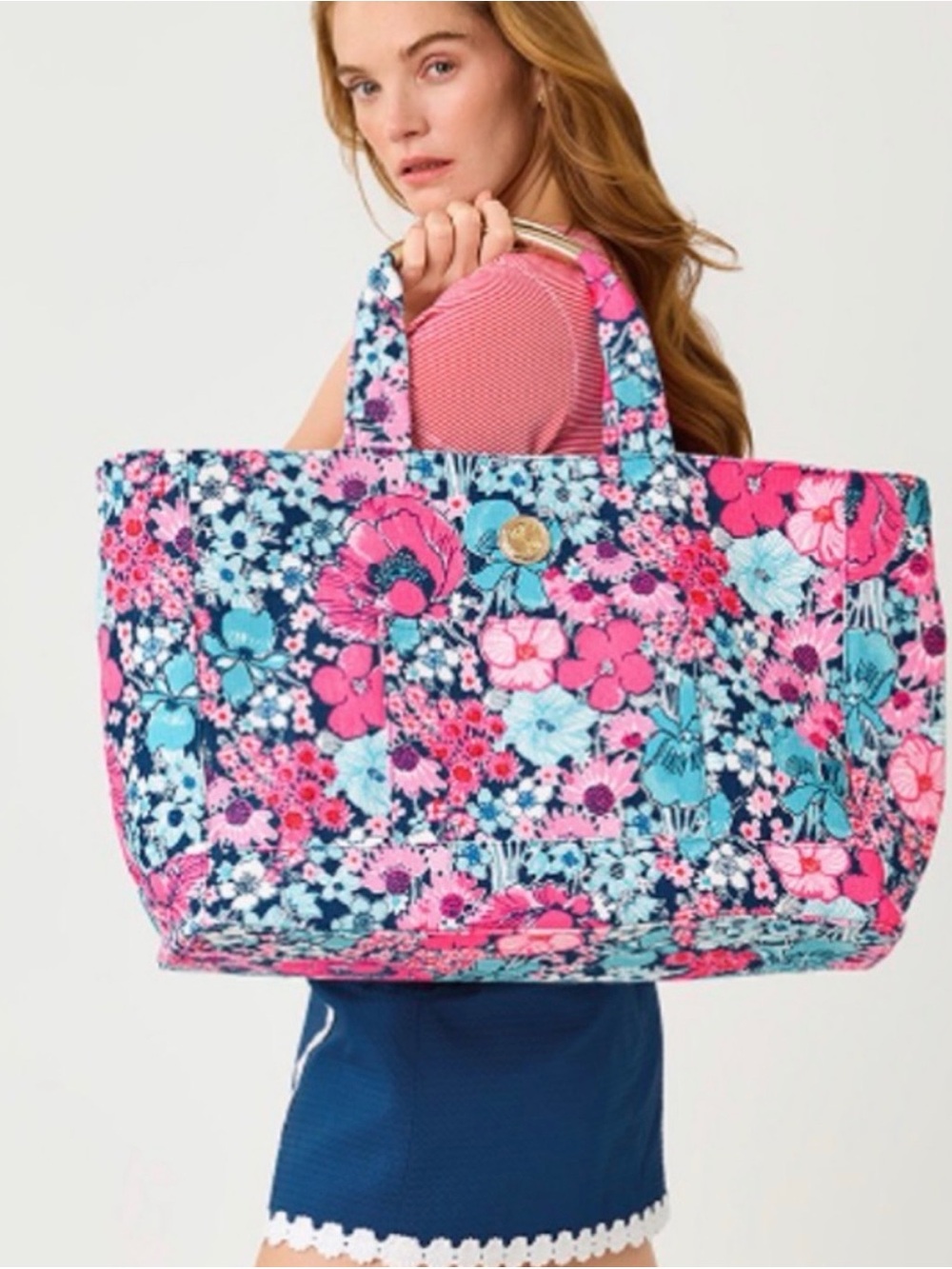 Lilly pulitzer NWT Jumbo Mercado Tote new print ( large travel bag )